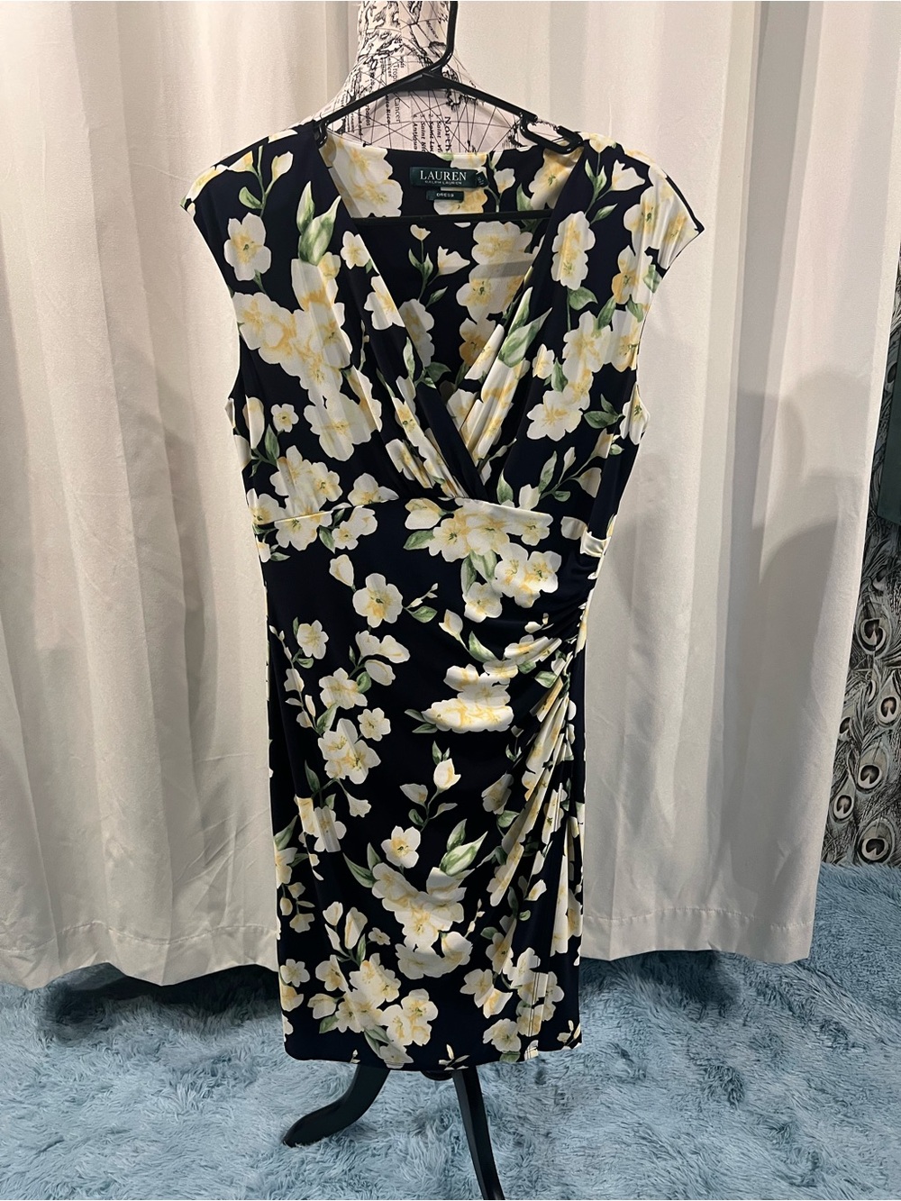 Lauren Ralph Lauren Blue Floral Wrap Dress